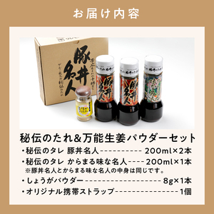 ドライブインいとう の 秘伝のたれ & 万能 生姜パウダー セット 【 生姜 豚丼のたれ 薬味 照り焼き 煮込み料理 下味 万能 調味料 贈り物 お取り寄せ 北海道 清水町  】_S010-0010