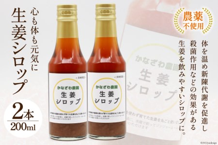 【先行受付】【50セット限定】 生姜シロップ 200ml×2本 / かなざわ農園 / 長崎県 雲仙市[item0672]