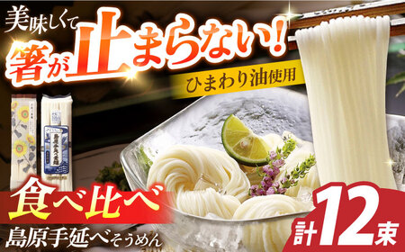 島原手延べそうめん　600g（6束×2袋）　食べ比べセット / 素麺 ソーメン 乾麺 / 南島原市 / 大平製麺[SGH001]