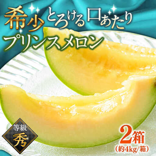 【2026年4月下旬〜発送】【根強い人気！】 プリンスメロン 2箱 セット（1箱 7～13玉）  / メロン 南島原市 / 南島原果物屋 [SCV008]