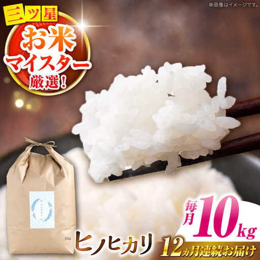 【南島原市産ヒノヒカリ】10kg×12回 定期便 / ひのひかり 米 お米 こめ コメ 精米 / 南島原市 / 林田米穀店 [SCO007]