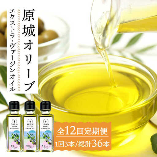 【12回定期便】 原城 オリーブ エクストラ・ヴァージンオイル  100ml 3本 / オリーブオイル オイル 油 調味料 / 南島原市 / ミナサポ [SCW059]