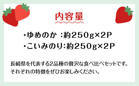 【2027年1月-発送】いちご2種類 食べ比べ 約250g×4P [SAC006] いちご