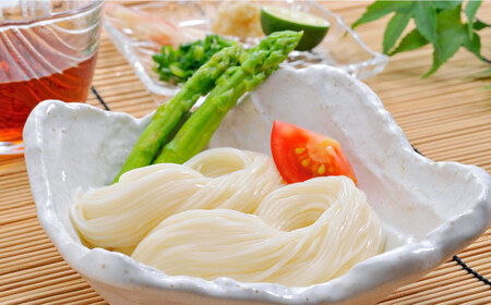 【九州産小麦粉使用】島原 手延べそうめん 1kg / そうめん 島原そうめん 手延べ 麺 素麺 / 南島原市 / のうち製麺 [SAF041]