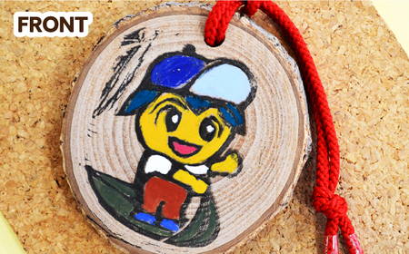 くすの木の香りのハンギングウッド [ECR001]  くすのき クスノキ 香り ハンドメイド 手作り 長与町 キャラクター 社会福祉 福祉施設 福祉支援