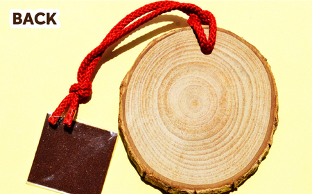 くすの木の香りのハンギングウッド [ECR001]  くすのき クスノキ 香り ハンドメイド 手作り 長与町 キャラクター 社会福祉 福祉施設 福祉支援