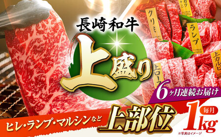 【6回定期便】【上】長崎和牛焼肉[ECS011]焼肉定期便セット