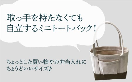 【3色から選べる】帆布 ミニ トートバック[EBG010]  ハンドメイド 帆布バッグ 手提げバッグ