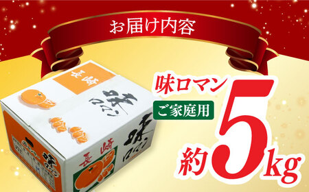 【ご家庭用】味ロマン 約5kg（約50-60個） ー2024年11月下旬より発送ー長与町/長崎西彼農業協同組合 長与支店 [EAH004] みかん ミカン みかん 先行予約