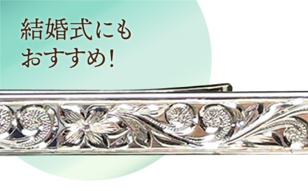 伝統のハワイアン彫り ネクタイピン 長与町/Mighty Dax  [ECB001]  タイピン メンズジュエリー ギフト 職人