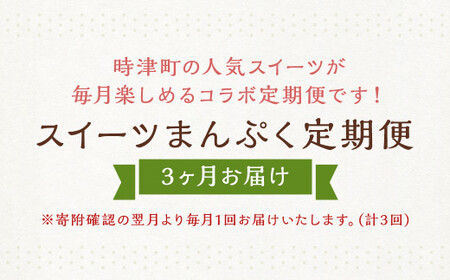 【3ヶ月連続定期便】時津のスイーツまんぷく定期便 プリン ドーナツ 焼き菓子 ケーキ 洋菓子 菓子 おやつ デザート スイーツ 定期便 3回