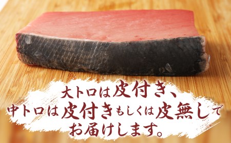 長崎県産 本マグロ3種盛り「大トロ・中トロ・赤身」約1kg
