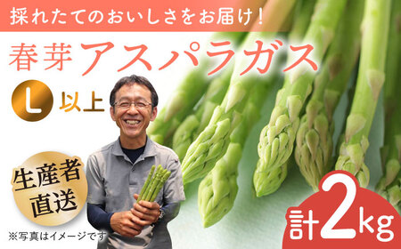 【2025年2月中旬より順次発送】朝どれ春芽アスパラガス 2kg（Lサイズ以上）あすぱら アスパラ あすぱらがす 春 アスパラガス 春あすぱら 春アスパラ 東彼杵町/前平農園 [BCG013]