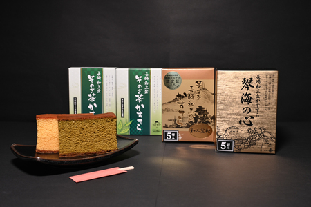 カステラ 長崎和三盆 かすてら 3種 詰め合わせ 0.5号 5切入 4箱 計20切 [彼杵の荘 長崎県 東彼杵町 hs42bag270050]