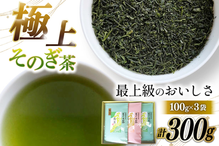 そのぎ茶 緑茶 そのぎ茶 極上 100g 3袋 計300g [岡田商会 長崎県 東彼杵町 hs42bag210005]