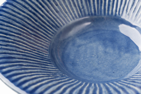 しのぎ 皿 しのぎ深鉢 23cm ルリ釉 [抱星窯 長崎県 東彼杵町 hs42bag390003]