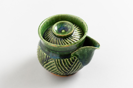 ティーセット 茶器 法瓶 小ゆのみ 織部釉 [抱星窯 長崎県 東彼杵町 hs42bag390011]