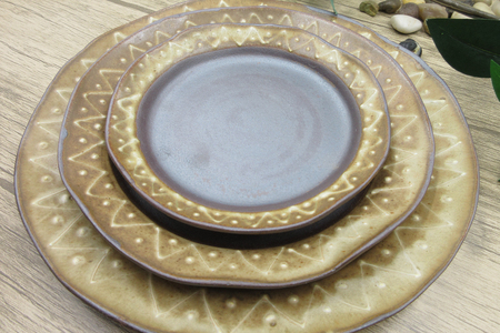 皿 セット なぶりリム 23cm 18cm 14cm 各2枚 計6枚 [文珠会 障害者支援施設 常明園 長崎県 東彼杵町 hs42bag350000]