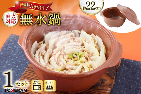 直火対応 まんてん鍋 無水鍋 22cm [トーセラム 長崎県 東彼杵町 hs42bag480021]