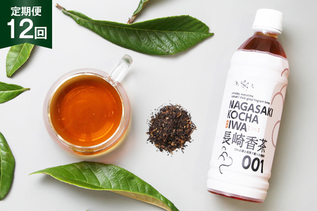 お茶 ペットボトル 定期便 長崎香茶びわ 500ml 24本 12回 総計288本 [サンダイ 長崎県 東彼杵町 hs42bag230000] 9,240円