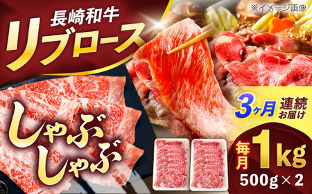 【3回定期便】長崎和牛リブローススライス約1kg(500g×2)[OCE056]