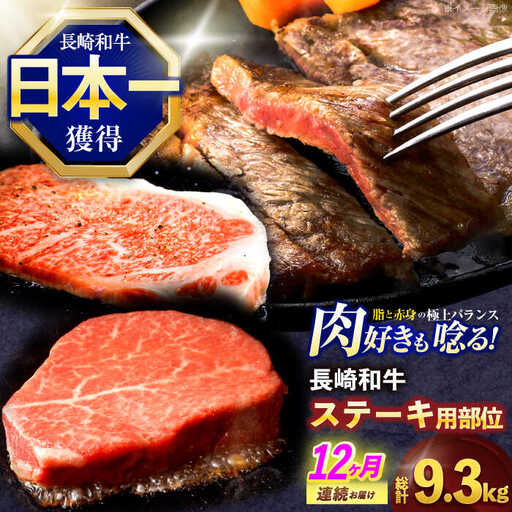 【12回定期便】長崎和牛 ステーキ用部位×12回定期便[OCE108]