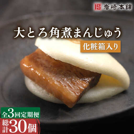 【3回定期便】大とろ角煮まんじゅう 総計30個[OCT014] 角煮まん