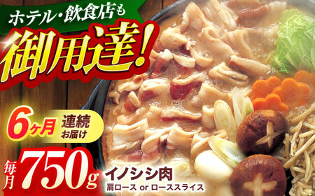 【6回定期便】イノシシ肉 スライス750g[OAJ056]