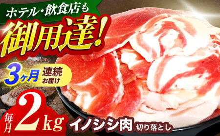 【3回定期便】イノシシ肉切り落とし2kg[OAJ022]
