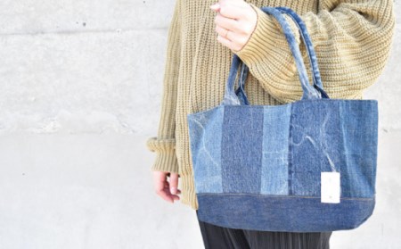 〈生まれ変わった デニム 〉 トートバッグ マグネットホック付き [OBO005]