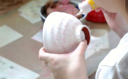 【波佐見焼】一珍菊 茶椀 と 湯呑 2点 セット〈青〉[OAP056]