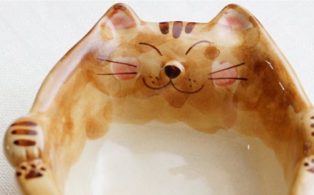 波佐見焼】福猫 小鉢 3種セット〈トラ・ミケ・茶トラ〉 [OAQ030
