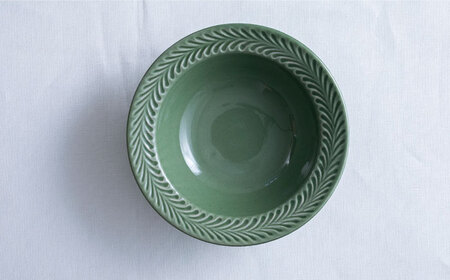 【波佐見焼】ローズマリー リムボウルM 2枚セット オリベ・アイボリー 食器 皿【翔芳窯】[FE266] 波佐見焼