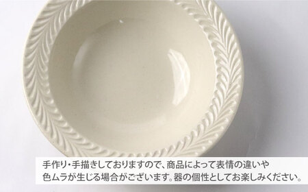 【波佐見焼】ローズマリー リムボウルM 2枚セット オリベ・アイボリー 食器 皿【翔芳窯】[FE266] 波佐見焼