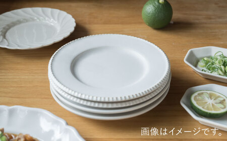 【波佐見焼】淵彫デルフト 白マット 2枚セット 食器 皿【イロドリ】[KE50] 波佐見焼