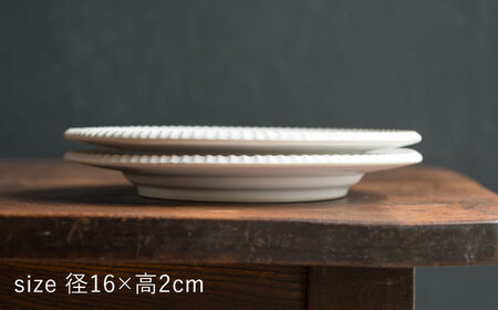 【波佐見焼】淵彫デルフト 白マット 2枚セット 食器 皿【イロドリ】[KE50] 波佐見焼