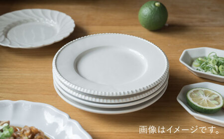 【波佐見焼】淵彫デルフト ミルク色 2枚セット 食器 皿【イロドリ】[KE51] 波佐見焼