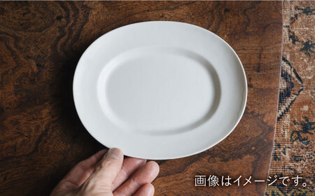 【波佐見焼】ゆらぎオーバル 白マット 2枚セット 食器 皿【イロドリ】[KE55] 波佐見焼