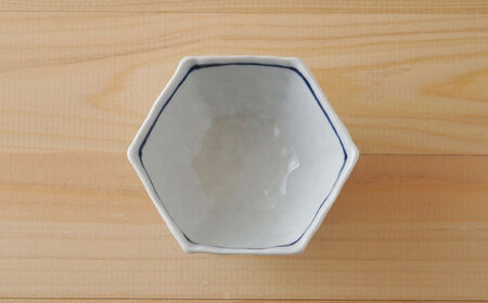 【波佐見焼】三色コマ筋 六角小鉢（六角茶付）3個セット 食器 皿【陶もと】[PE36] 波佐見焼