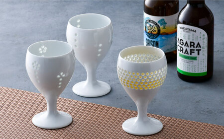 【波佐見焼】水晶彫ショートワイン 6ピースセット 食器【丹心窯】[AB43] 波佐見焼