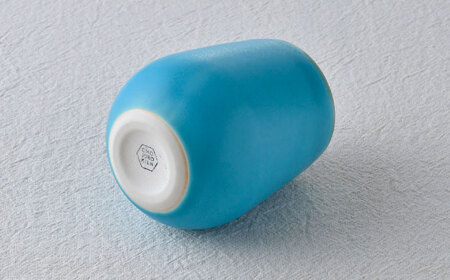 【波佐見焼】ターコイズブルー ワイン型カップ（小）ペア 食器【長十郎窯】[AE80] 波佐見焼