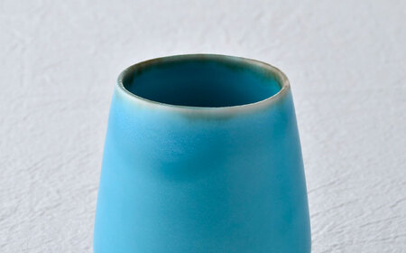 【波佐見焼】ターコイズブルー ワイン型カップ（小）ペア 食器【長十郎窯】[AE80] 波佐見焼