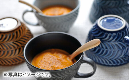 【波佐見焼】ローズマリー スープカップ 2個セット アイボリー・ブルーグレー スープマグ マグカップ 食器 皿【翔芳窯】[FE282] 波佐見焼