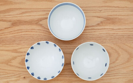 【波佐見焼】染付 トリオお茶碗 食器【団陶器】[PB129] 波佐見焼