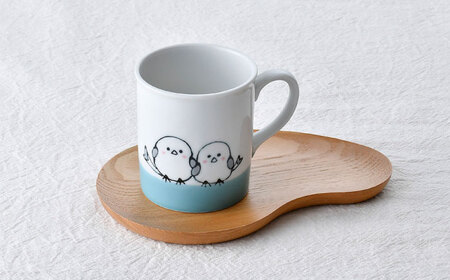 【波佐見焼】シマエナガ 軽量 マグカップ 1点【大新窯】[DC147] 波佐見焼