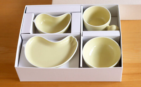 【白山陶器】【PiPi】お子様用食器 イエロー 5点セット【波佐見焼】[TA197]