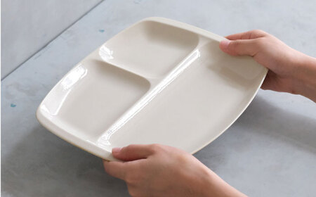 【波佐見焼】スマート ランチプレート カップ 2点セット エクルベージュ【西海陶器】[OA370]