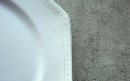 【波佐見焼】白釉 オクトゴナル 長皿 5枚セット【吉田健宗】[RB18]