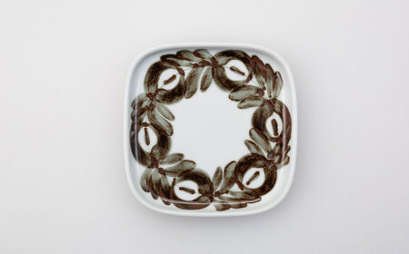 【波佐見焼】Mawaribana マグカップ スクエアプレート（小） ブラウン 4点セット【アイユー】[UA45]