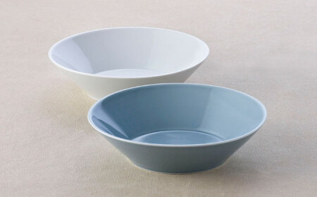 【波佐見焼】ボウル（大） ホワイト・ブルー 2点セット【舘山堂】[RC51]